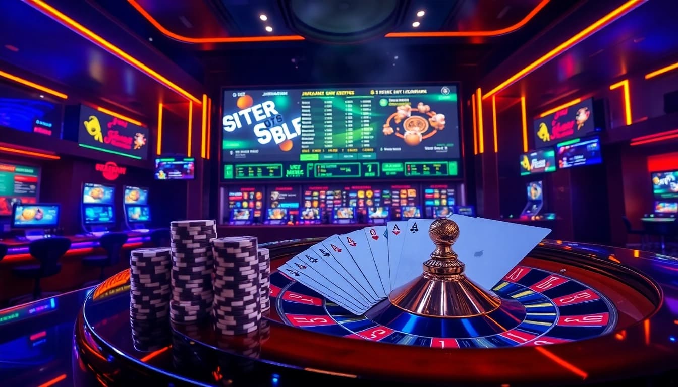 juraganbola online gambling interface displaying live bets and poker chips in a premium casino environment