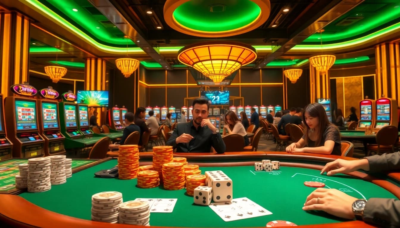 A player enjoying the 23win app while engaging with vibrant casino games.