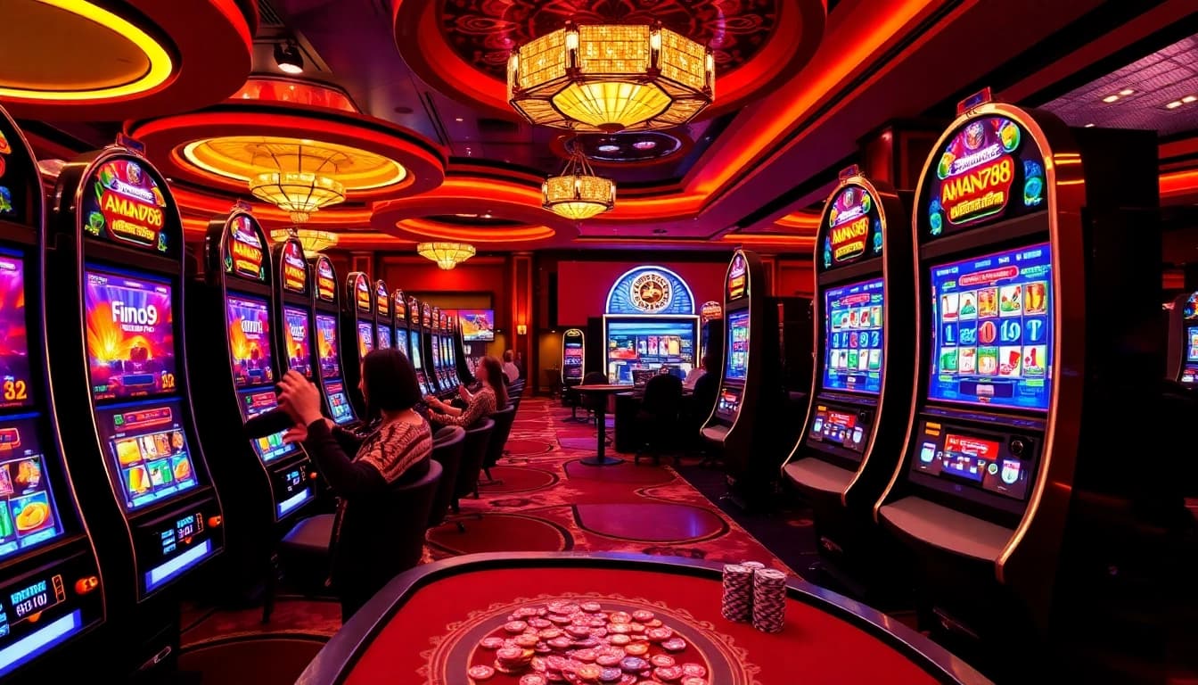 Rasakan sensasi slot gacor AMAN788 dengan mesin slot menarik dan suasana kasino yang hidup.