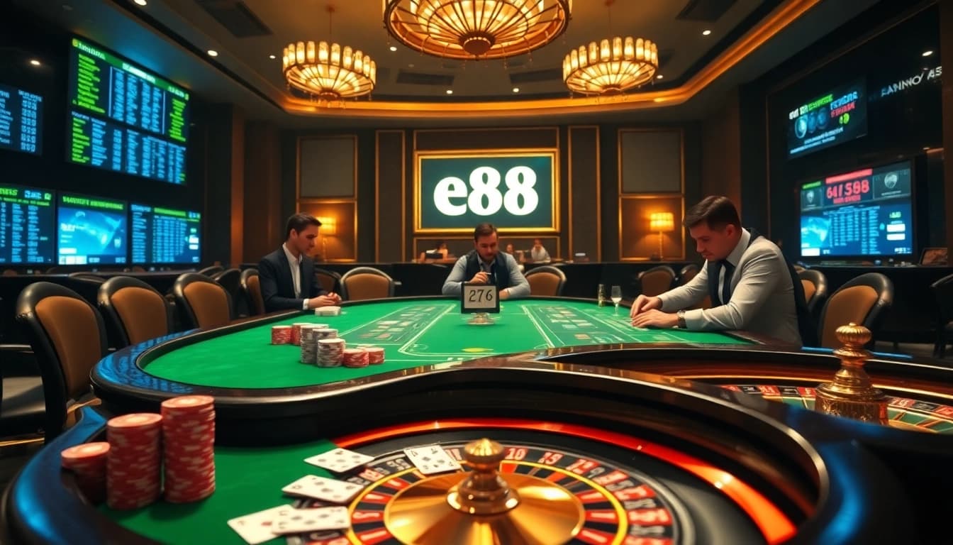 Experience the thrill of high stakes and luxury at the EE88 link đăng nhập poker table.