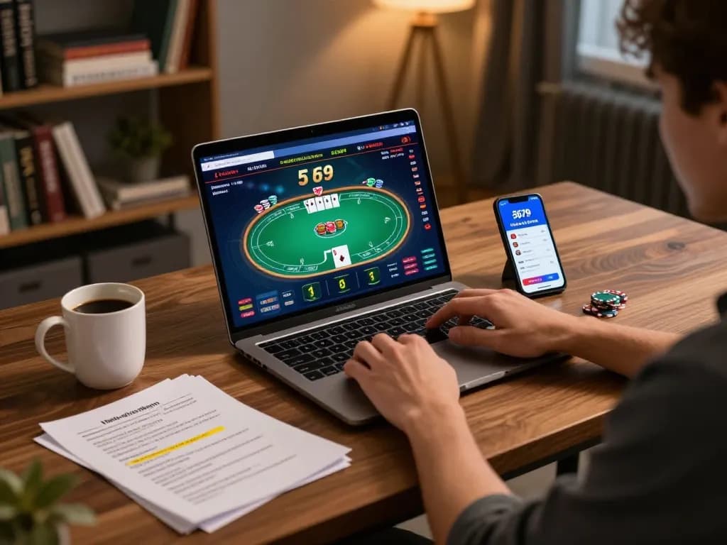 Engage with 5679 com poker gameplay strategy at home from a cozy desk.