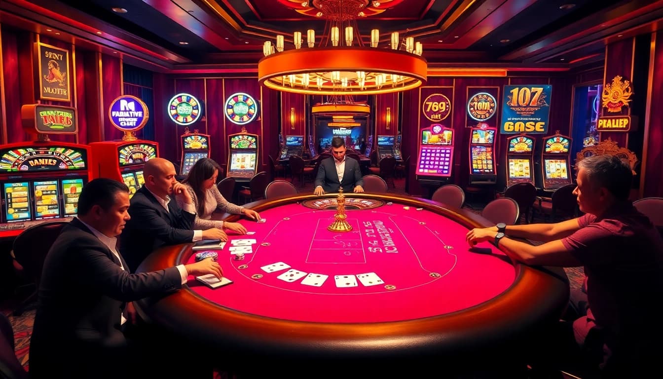 Experience thrilling poker action at https://789bet.events/ with vibrant casino visuals featuring chips and cards.