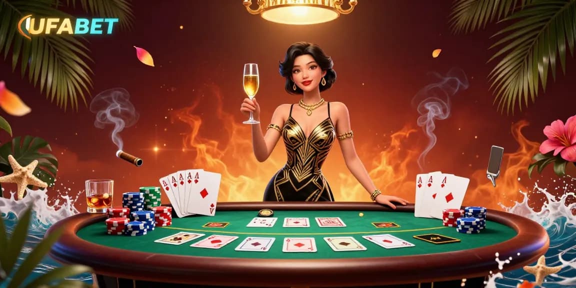 Experience the thrill of winning with UFABET's vibrant online casino, featuring elegant gaming scenes.