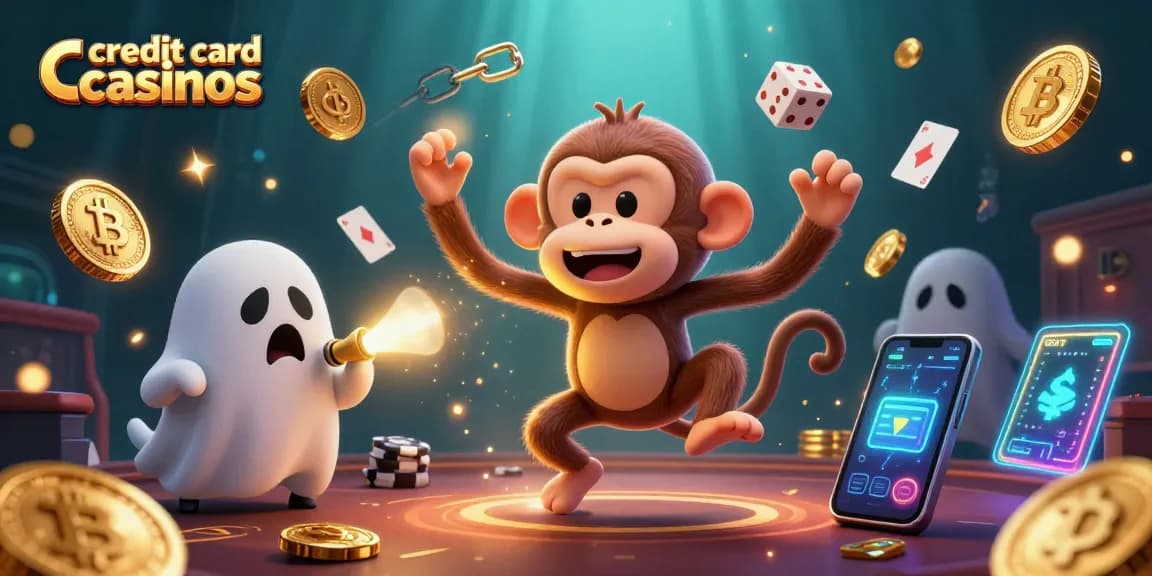 Experience thrilling gameplay at credit card casinos featuring golden juggled items and dynamic crypto elements.