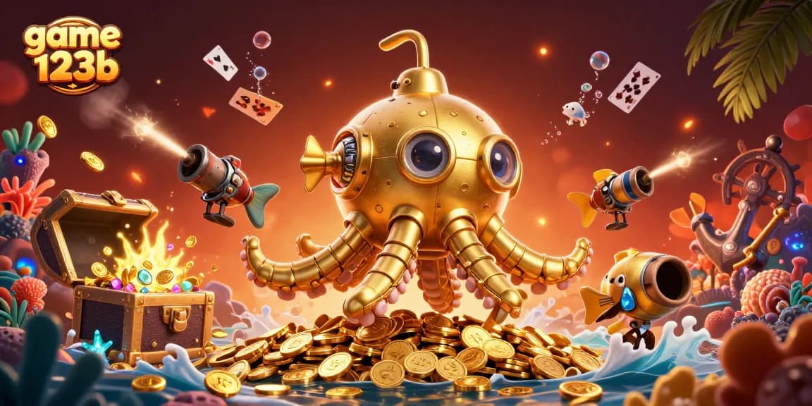 Experience the thrill of game 123b with vibrant underwater scenes filled with treasures and animated characters.