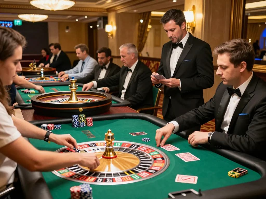 net88 players engaged in live roulette gameplay with colorful chips in a vibrant casino atmosphere