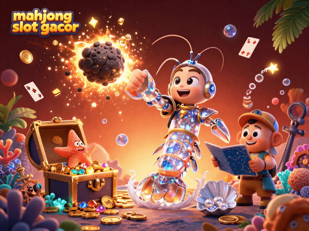 Experience the excitement of mahjong slot gacor with dazzling golden gems and coins bursting during gameplay.