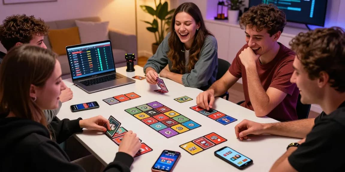 Những người trẻ tuổi chơi game B52 tại phòng khách ấm cúng, không khí vui vẻ và thân thiện.