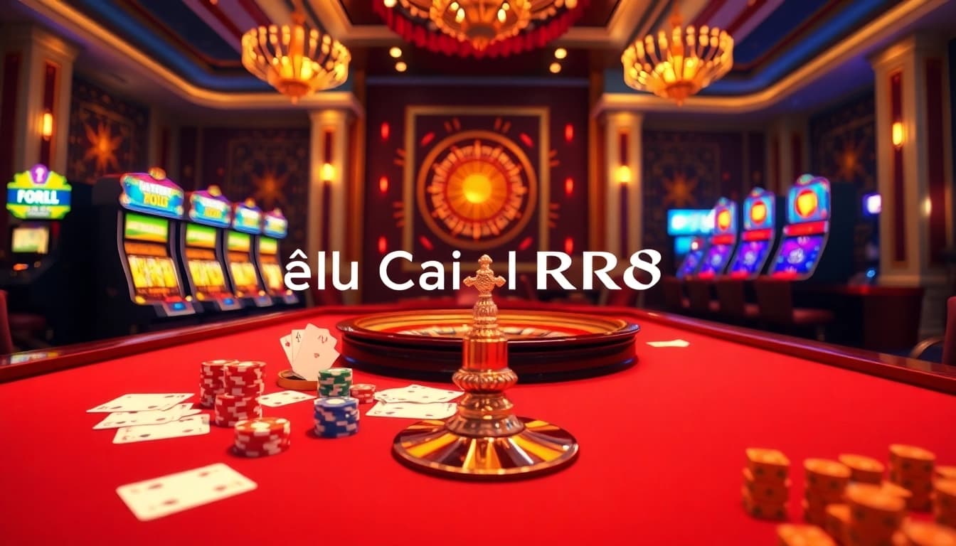 Engage in a thrilling game at Nhà Cái RR88 with vibrant casino elements, showcasing excitement and professionalism.