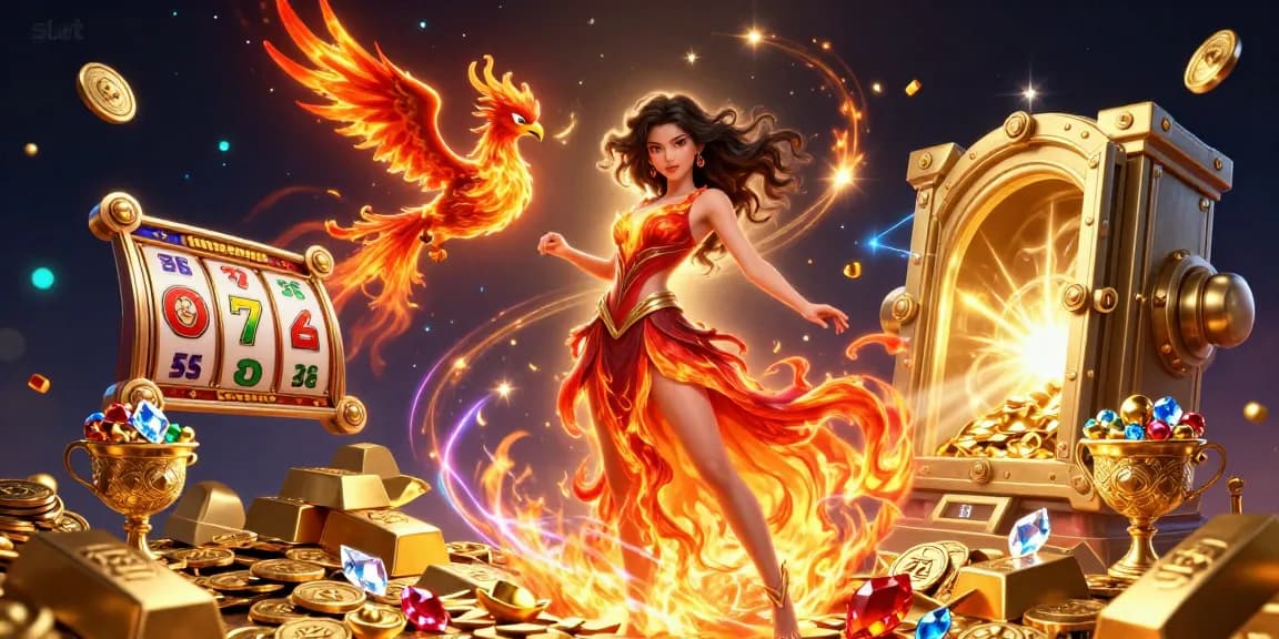 Experience the thrilling slot gaming atmosphere with vibrant visuals and dynamic elements.