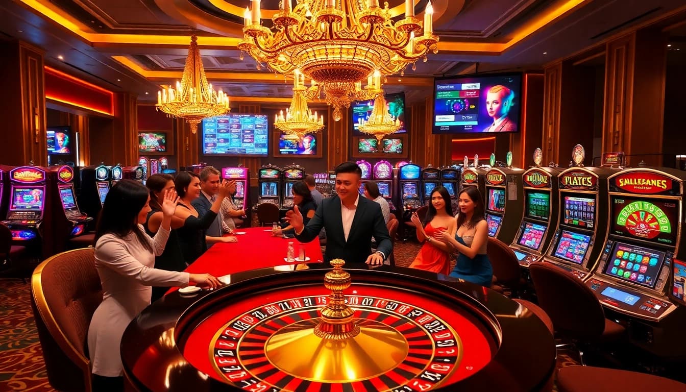 Experience the thrill of gaming at https://xx88tv.com/ with elegant roulette tables and lively players.