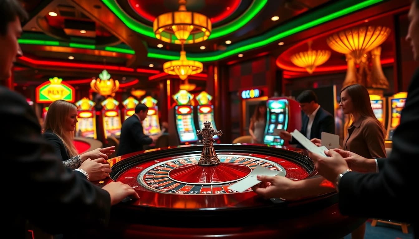 Experience thrilling games and luxury with rikvip at an upscale casino table.