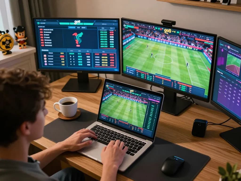 Experience go8 betting excitement with a dynamic online sports betting setup at home.
