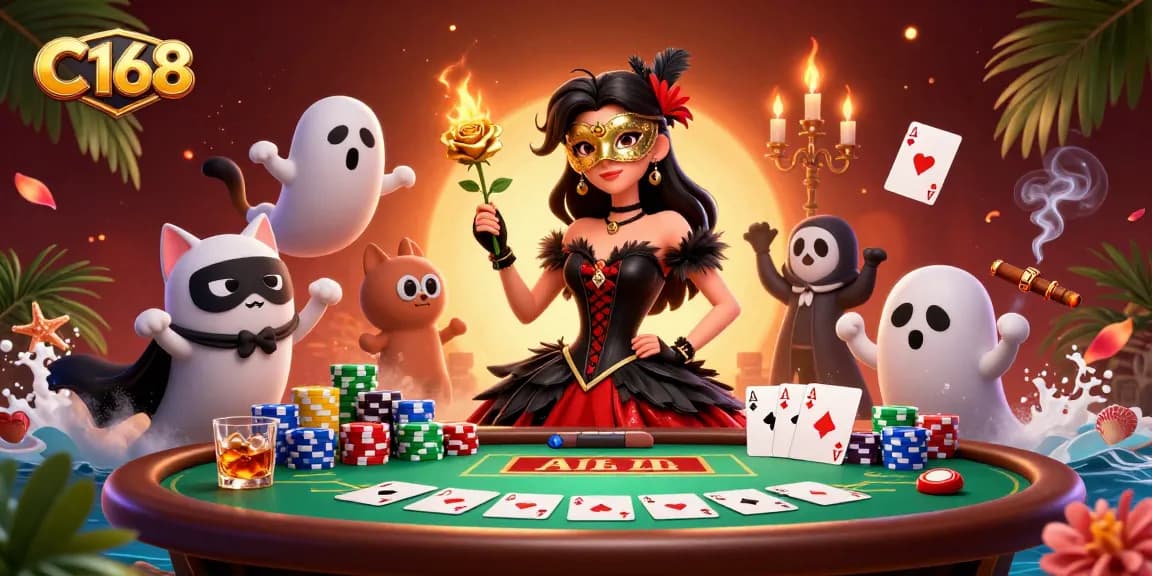 Experience high-stakes thrills at C 168 Casino with glamorous gaming elements and elite ambiance.