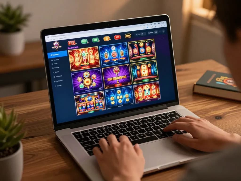 Engaging in online gaming at Rik vip with vibrant slot games and live dealer tables.