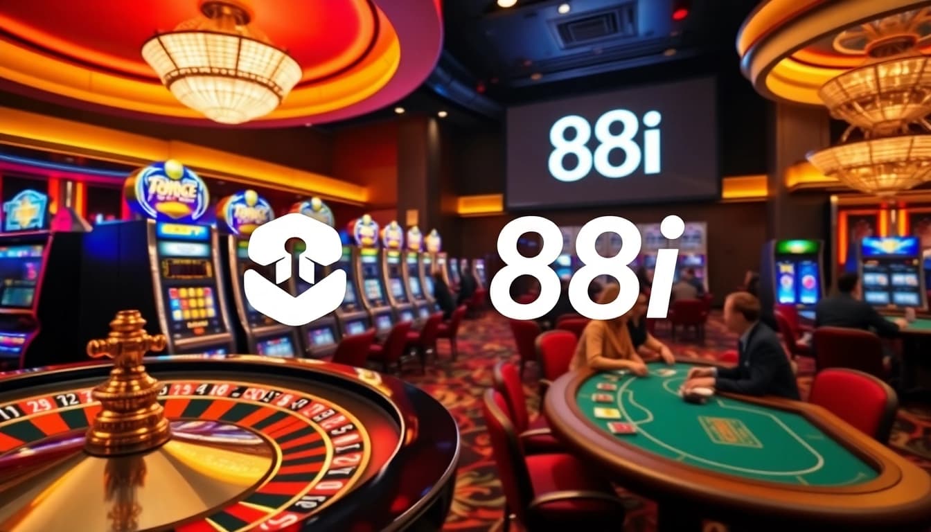 Players engaging in thrilling games at 88i's glamorous casino.