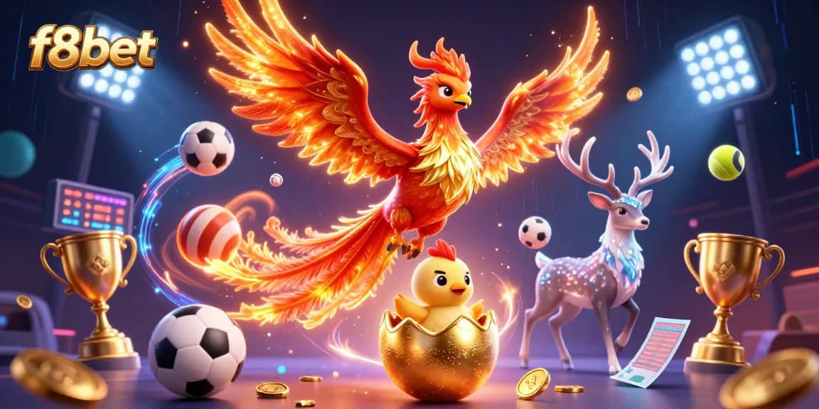 Experience thrilling wins with f8bet's vibrant casino game characters and dynamic sports elements.