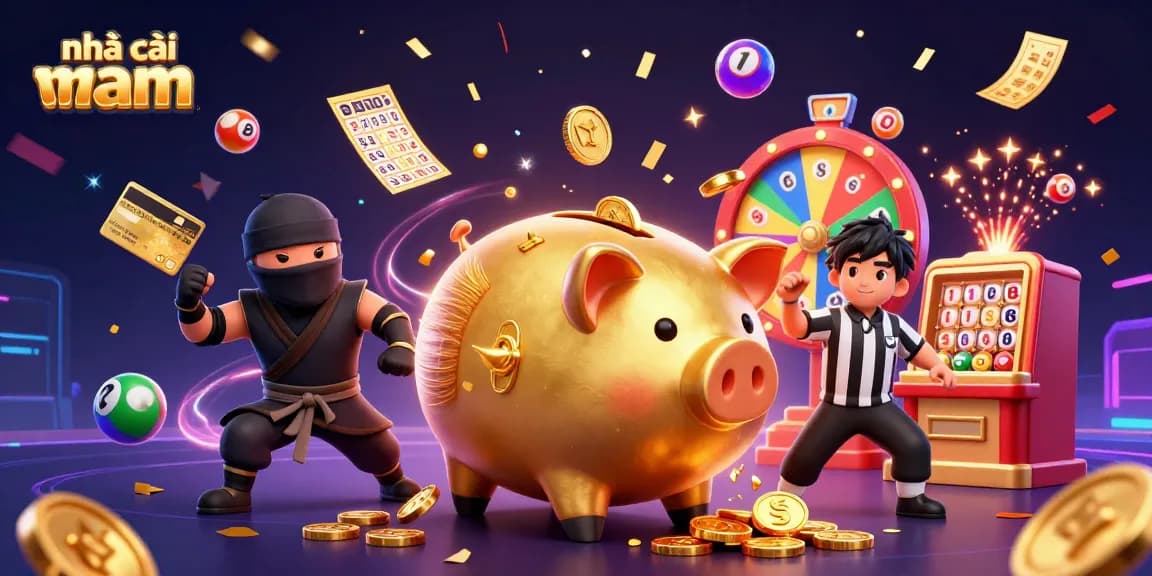 Win big at nhà cái vmax with an exciting gaming scene featuring vibrant cartoon characters.