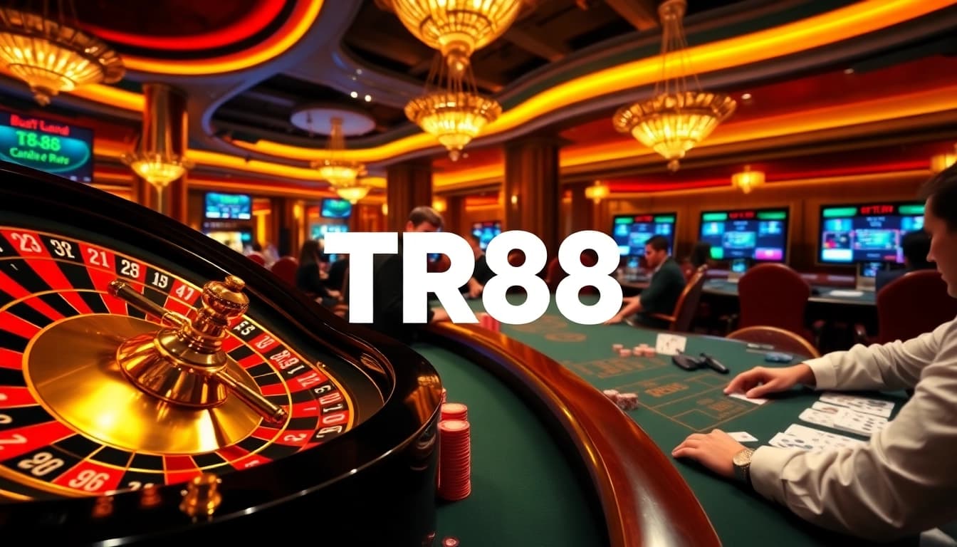 Players enjoying a thrilling TR88 casino experience with engaging games and vibrant atmosphere.