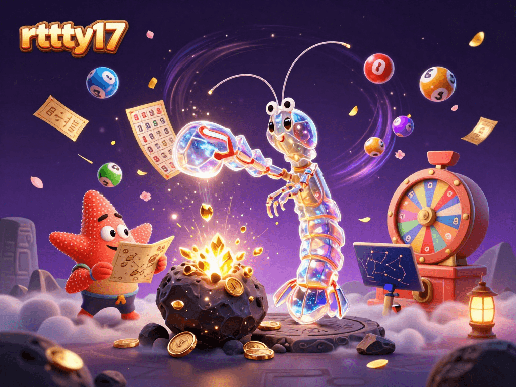 Rttty17 engages in explosive lottery action with vibrant elements in an immersive gaming scene.