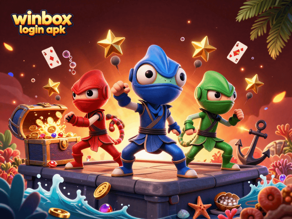Engage with winbox login apk as the ninja chameleon trio showcases dynamic casino-themed martial arts.