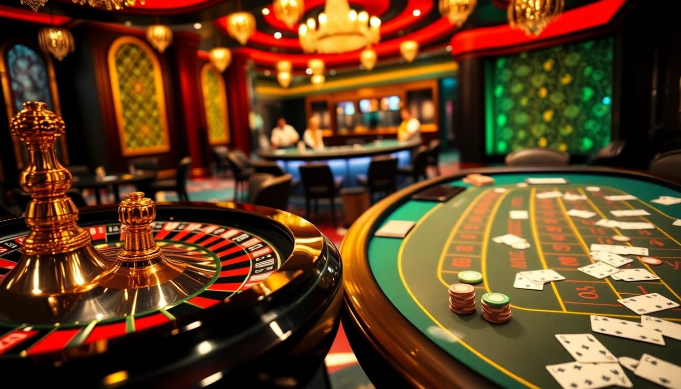 Exciting casino atmosphere showcasing gambling action, highlighting roland fp10 vs go piano 88 in luxury settings.