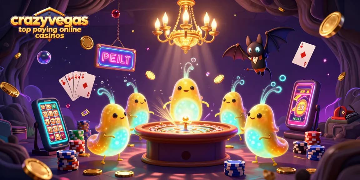Experience the vibrant ambiance of crazyvegas top paying online casinos with lively glowworms lighting the scene.