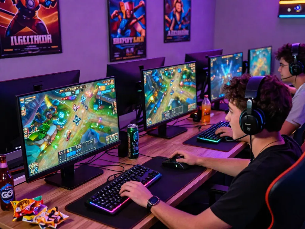 Player enjoying the A80 gaming platform with vibrant graphics and immersive setup.