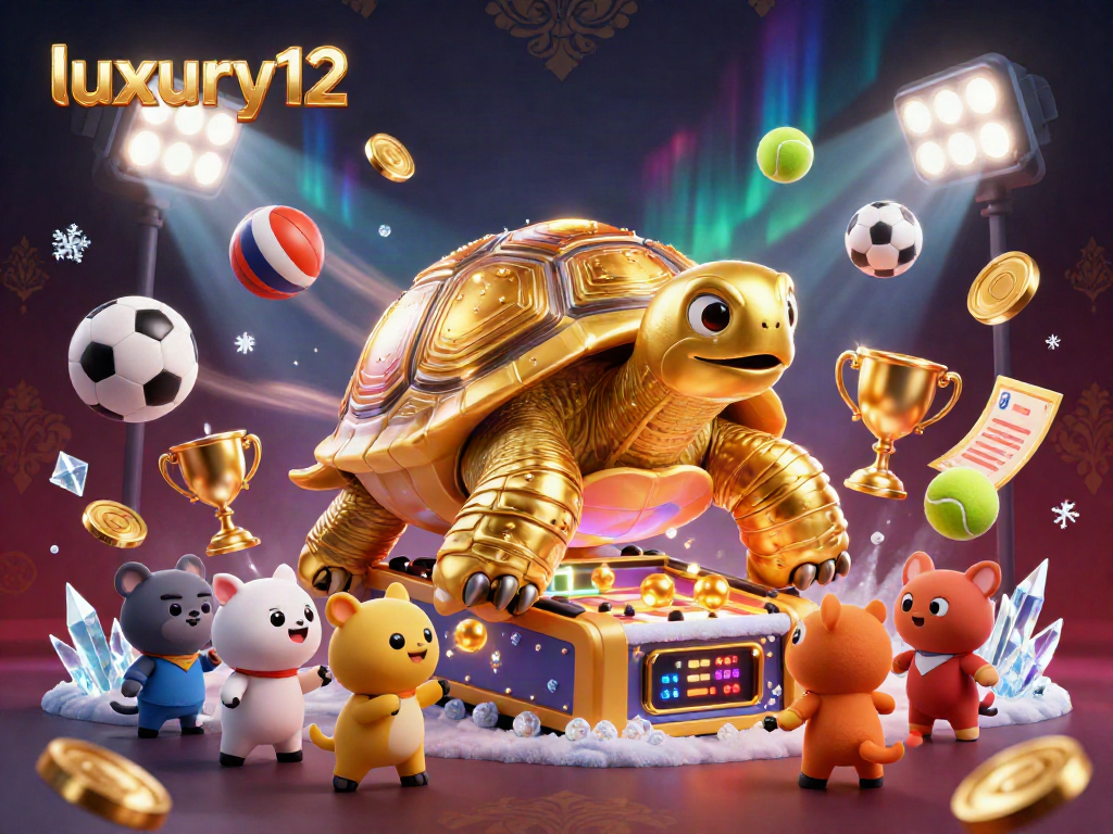 Melihat simbol keberuntungan luxury12 pada mesin pinball unik di kasino.