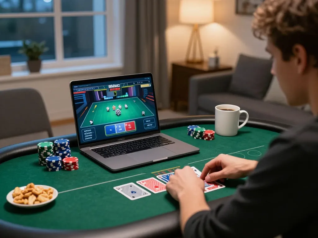 Engaging online poker gameplay with bk8 in a cozy home environment