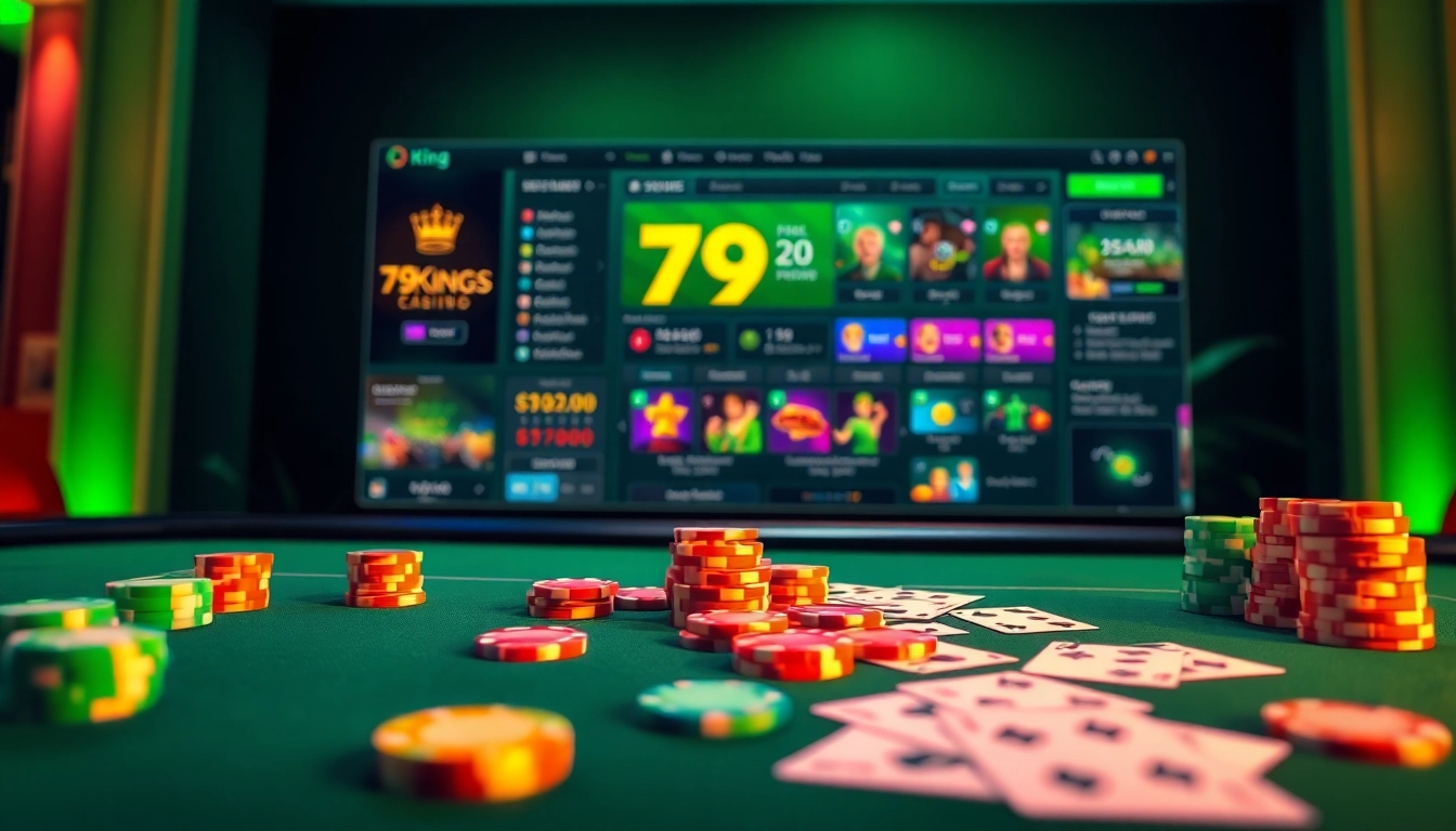 79King online gambling platform with colorful casino elements