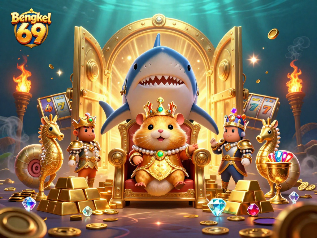 Bengkel 69 takes center stage with a fierce hamster king amidst a treasure-filled casino extravaganza.