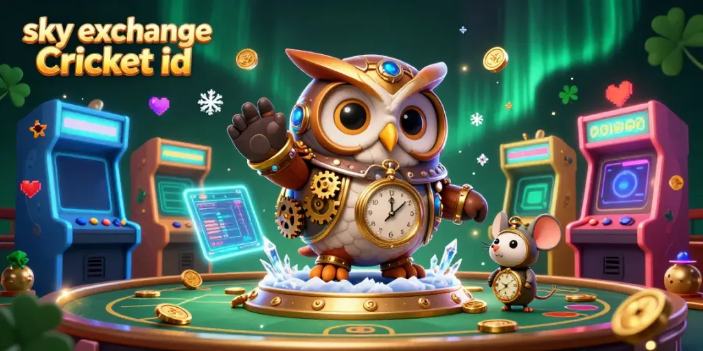 Experience the thrill of betting with sky exchange Cricket id in this vibrant 3D illustration.
