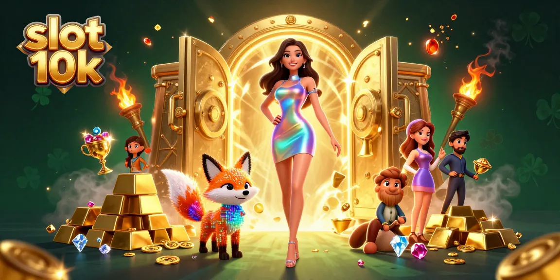Experience thrilling wins in slot 10k with vibrant visuals of a captivating casino scene.