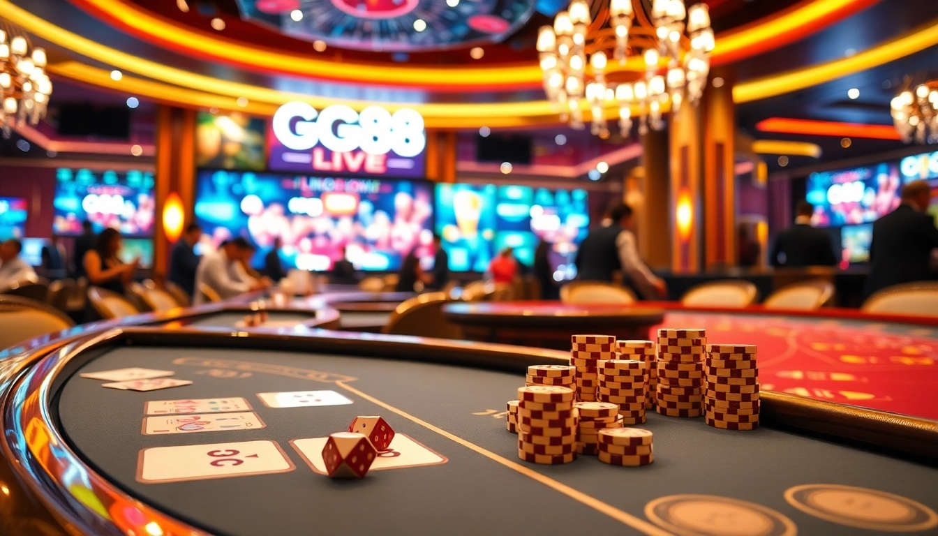 Experience the excitement of gg88 live with vibrant casino tables and engaging players in action.
