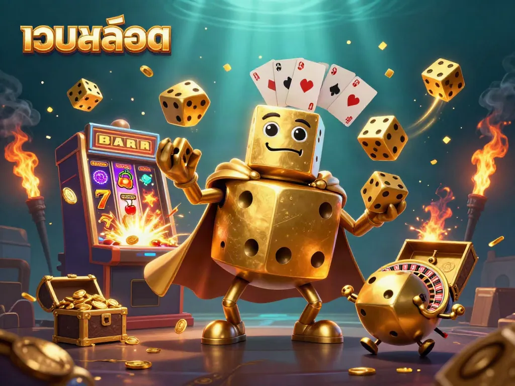 เกมสล็อตเว็บสล็อตสุดมันส์ประกอบด้วยมอนสเตอร์ลูกเต๋าทองคำและเครื่องสล็อตจริง