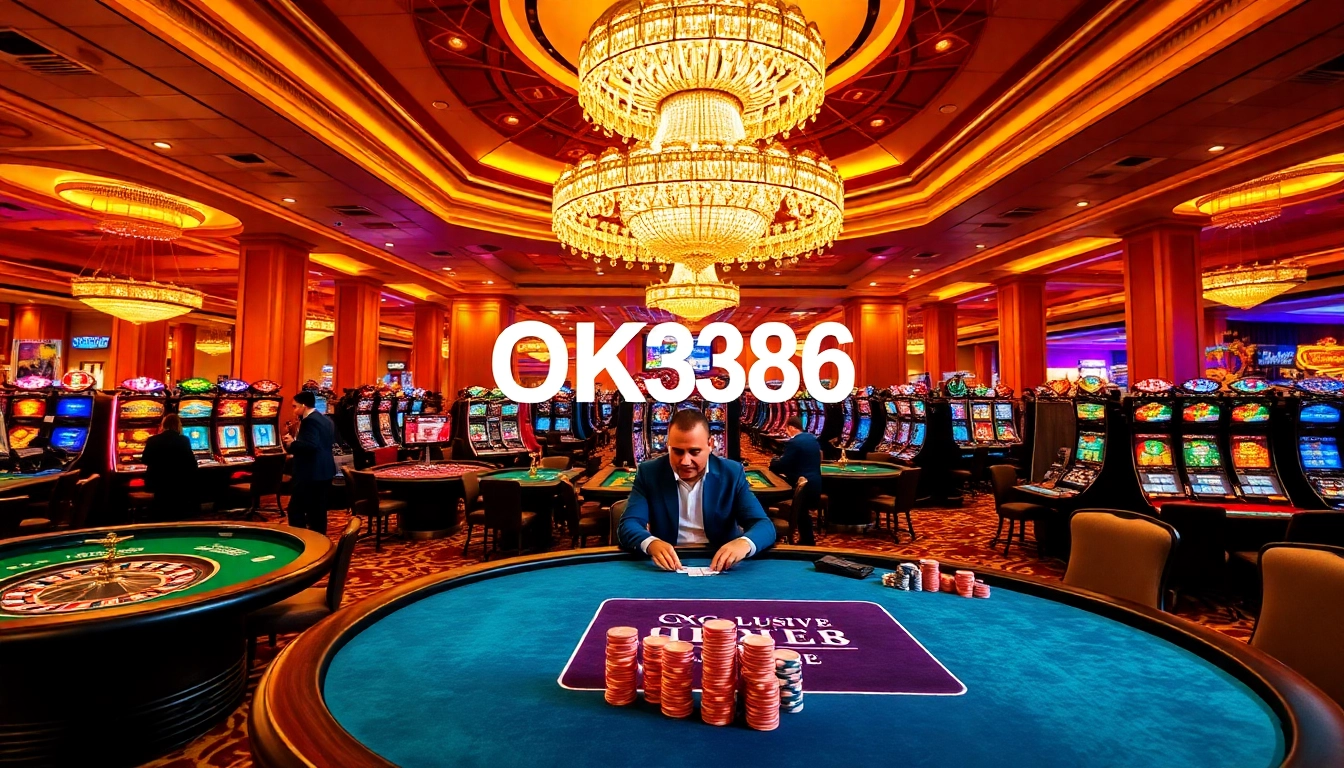 Experience thrilling bets and exciting wins at the casino with OK8386 featured prominently.