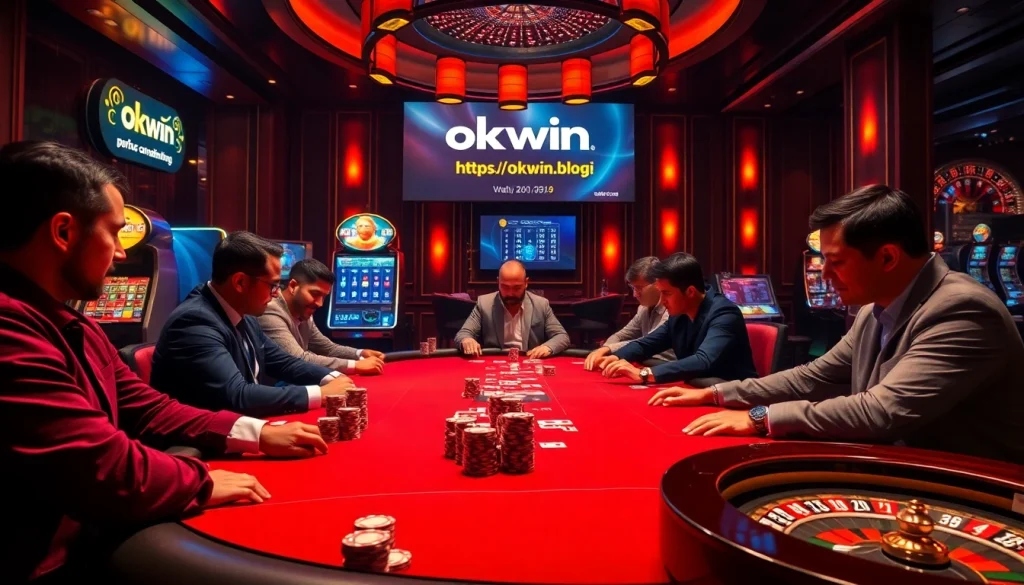 Experience thrilling gaming moments at https://okwin.blog/ with a vibrant casino poker scene.