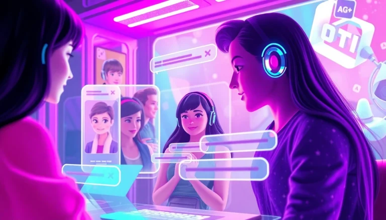 Engaging visual of free sex AI chat interactions in a vibrant digital space.