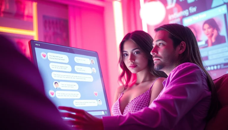 Engaging in sex AI chat with a captivating digital companion in a cozy, inviting atmosphere.