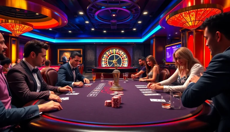 Engaging poker scene at https://kkwin.co.com/ showcasing luxury casino elements.