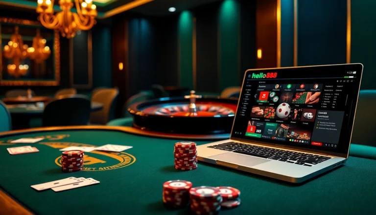 Engage in high-stakes poker and roulette excitement at Hello88's luxurious casino.