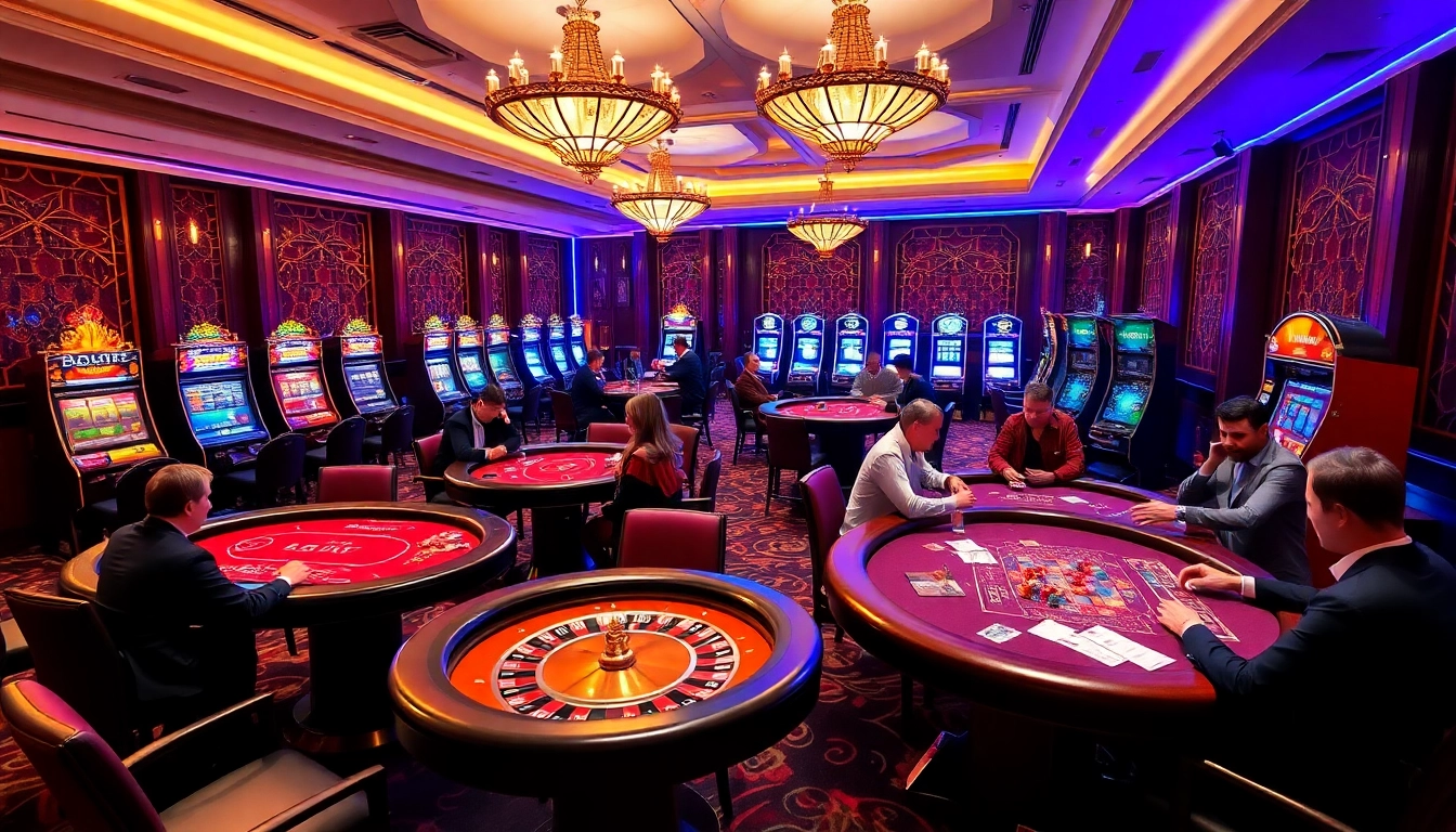 Experience the thrill of gaming at QQ88z Net with vibrant casino tables and lively players.