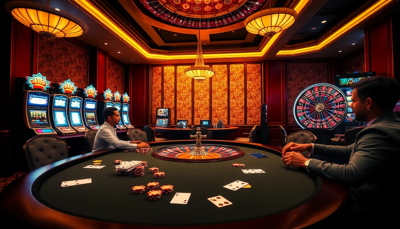 Experience high-stakes excitement at KJC COM's luxurious casino tables and vibrant slot machines.