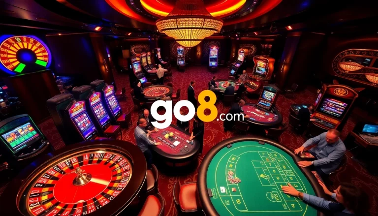 Experience the exciting casino atmosphere at go8.com with vibrant slots and poker games.