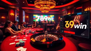 Experience the thrill of gambling with 789win's luxurious casino atmosphere featuring vibrant table games.