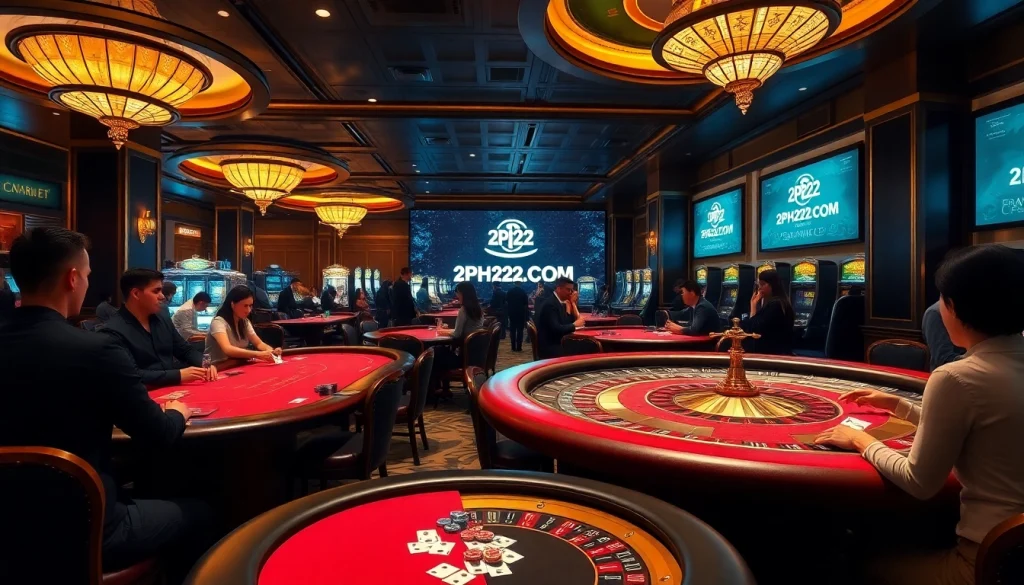 Experience luxury and excitement at 2PH222 COM casino with vibrant games and thrilled players.