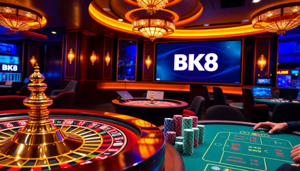 Players enjoying an exciting BK8Thai casino experience with vibrant tables and gaming options.