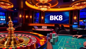 Players enjoying an exciting BK8Thai casino experience with vibrant tables and gaming options.