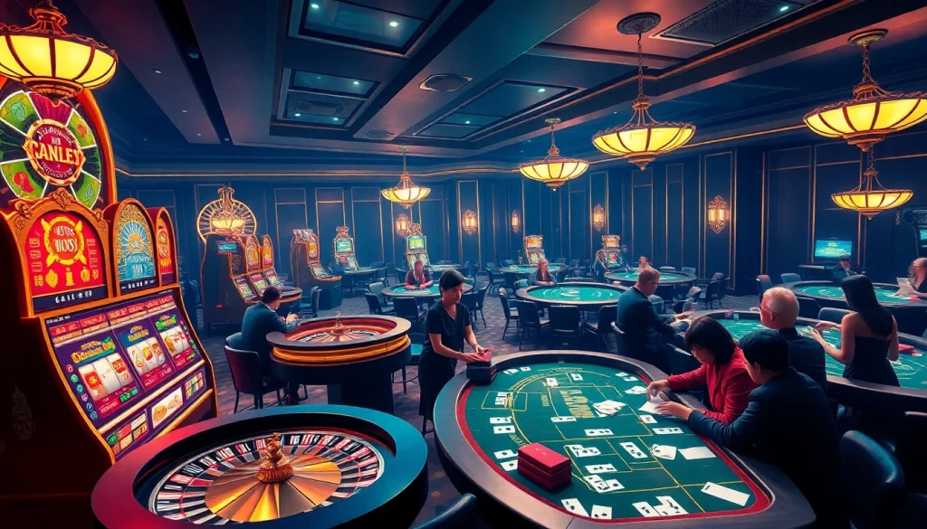 JILI online gaming experience with vibrant slot machines and luxurious casino atmosphere.